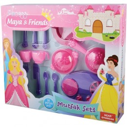 Accesorii bucatarie copii 18 piese Princess Maya and Friends Ucar Toys